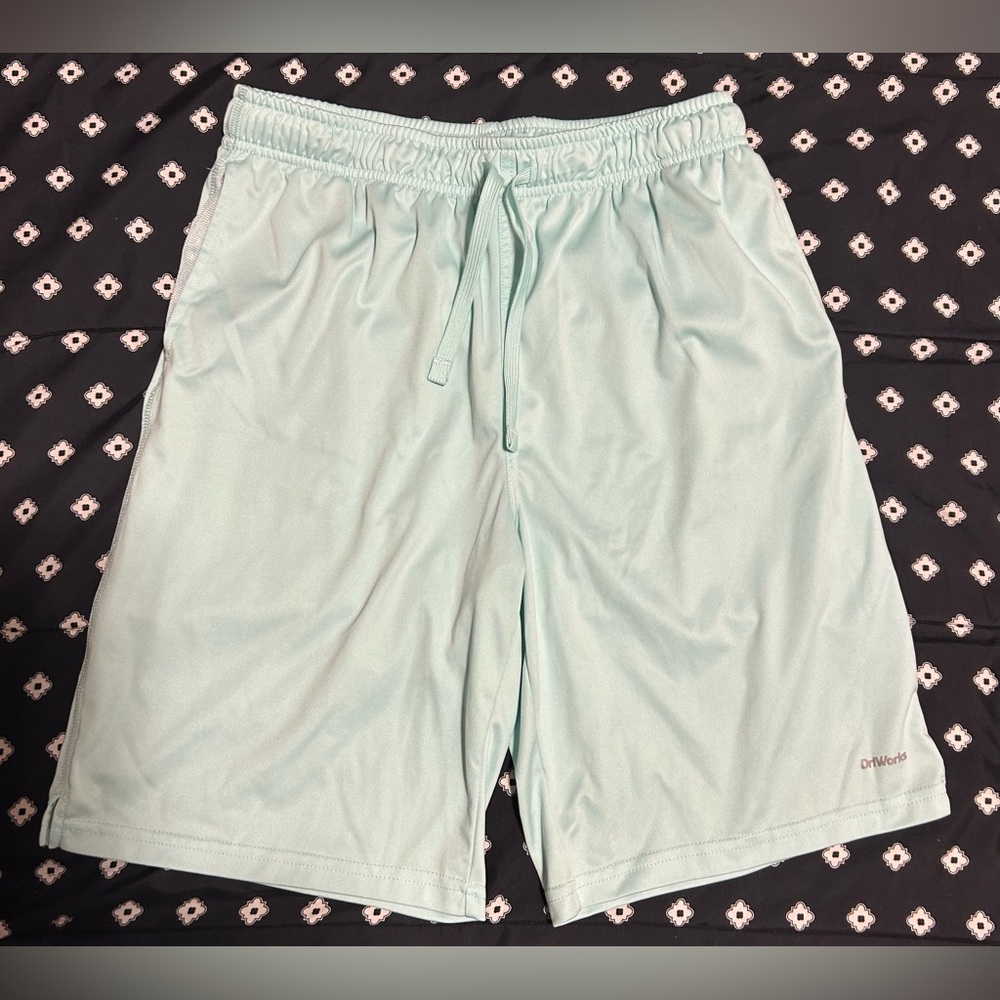 Athletic works kids Light Blue Shorts w pockets and drawstring - size xl/ xxl